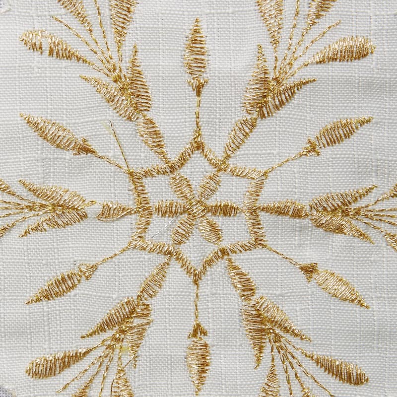 Embroidered Snowflakes Table Runner 14x108 - Table Runner, 14x108"