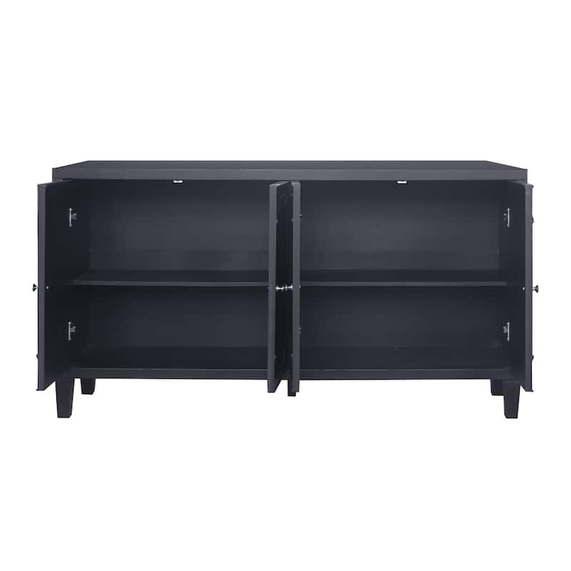 Accent Cabinet 4 Door Wooden Cabinet Sideboard Buffet Storage Cabinet