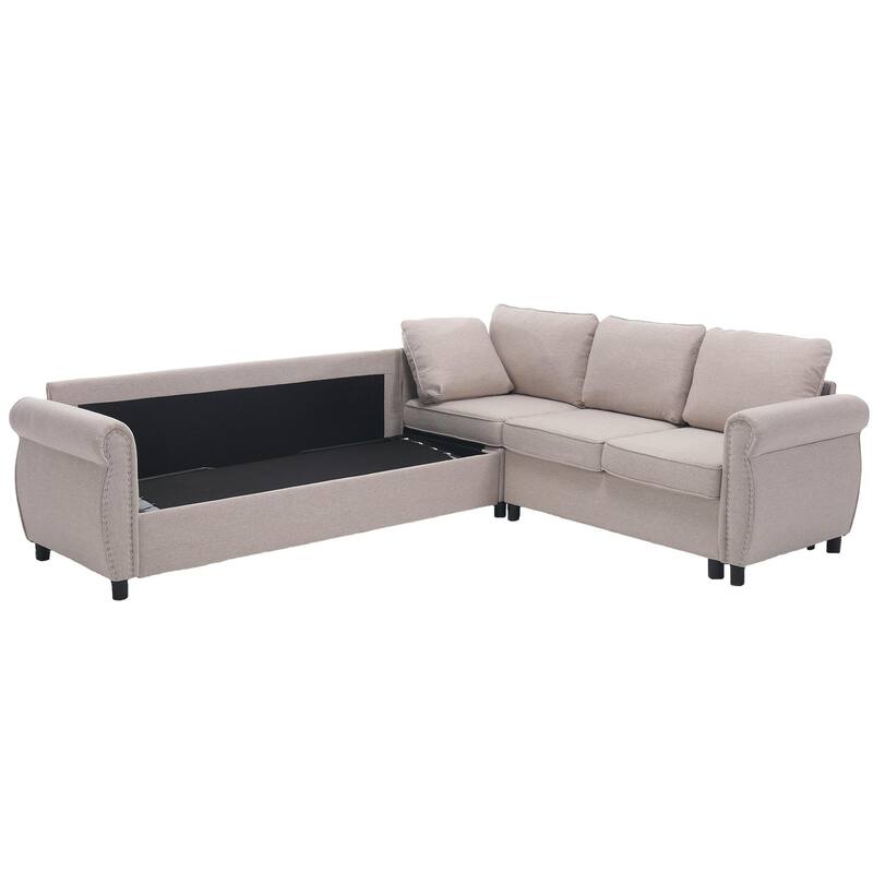 Sleeper Sofa, 2-in-1 Pull-Out Couch Bed for Compact Spaces
