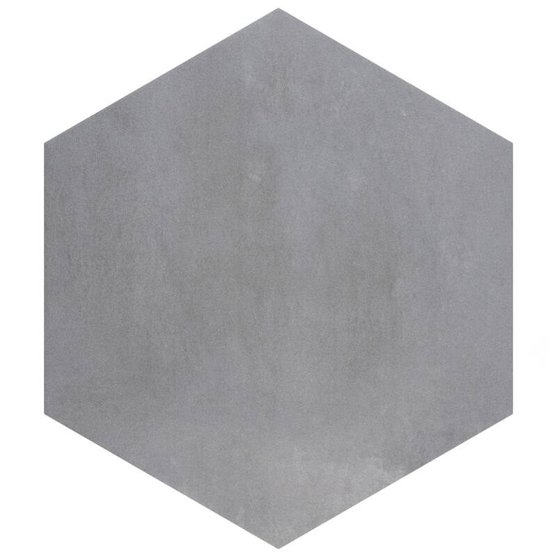 Merola Tile Industrial Hex Silver 8-1/2" x 9-7/8" Porcelain Floor and Wall Tile
