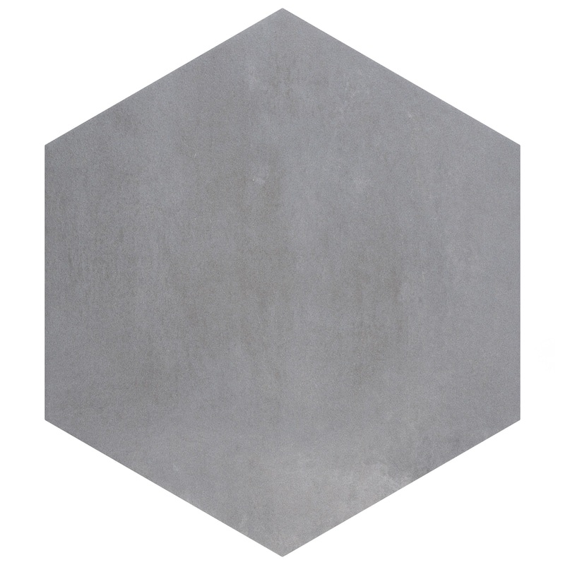 Merola Tile Industrial Hex Silver 8-1/2" x 9-7/8" Porcelain Floor and Wall Tile