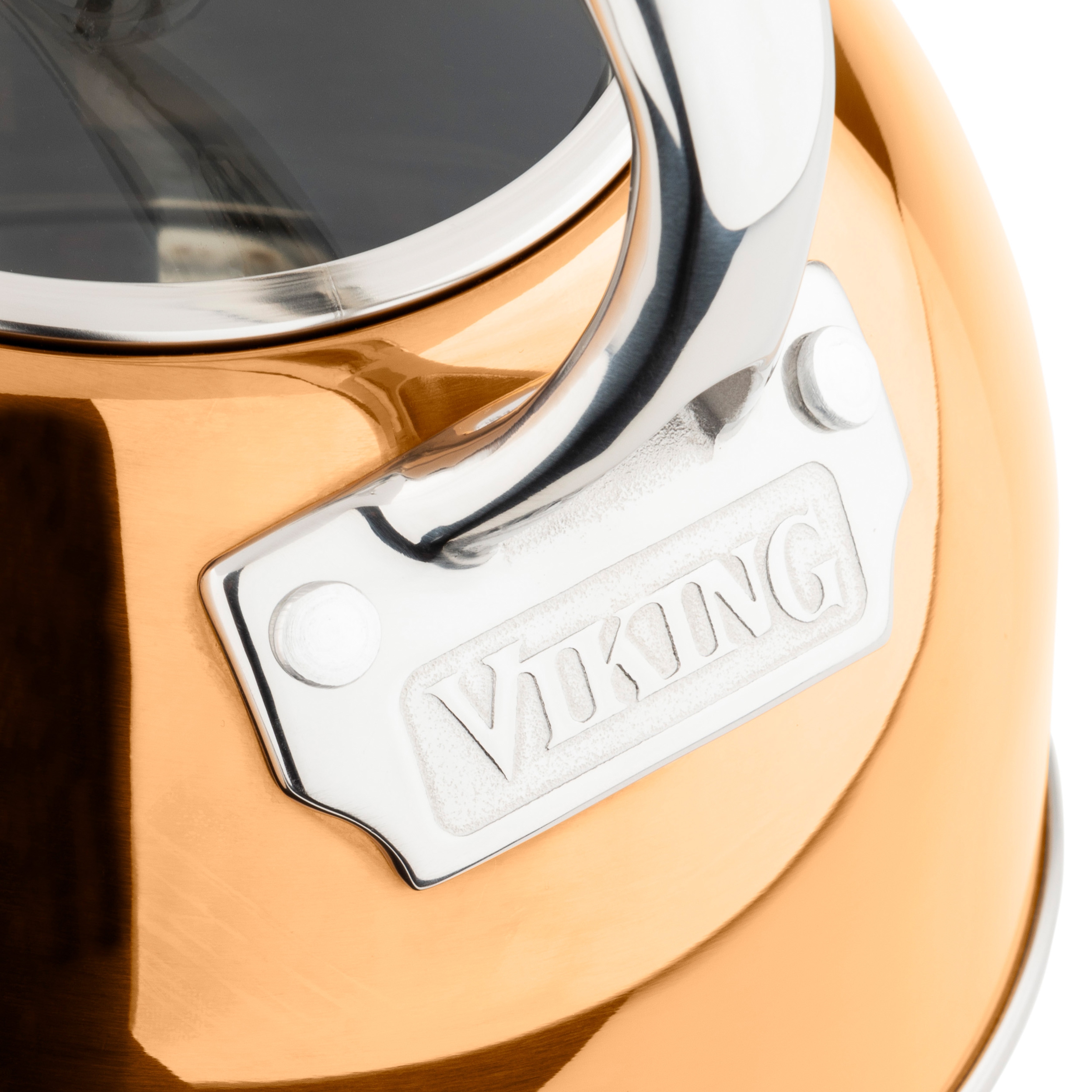 Viking 2.6-Quart Matte Black & Copper Stainless Steel Tea Kettle