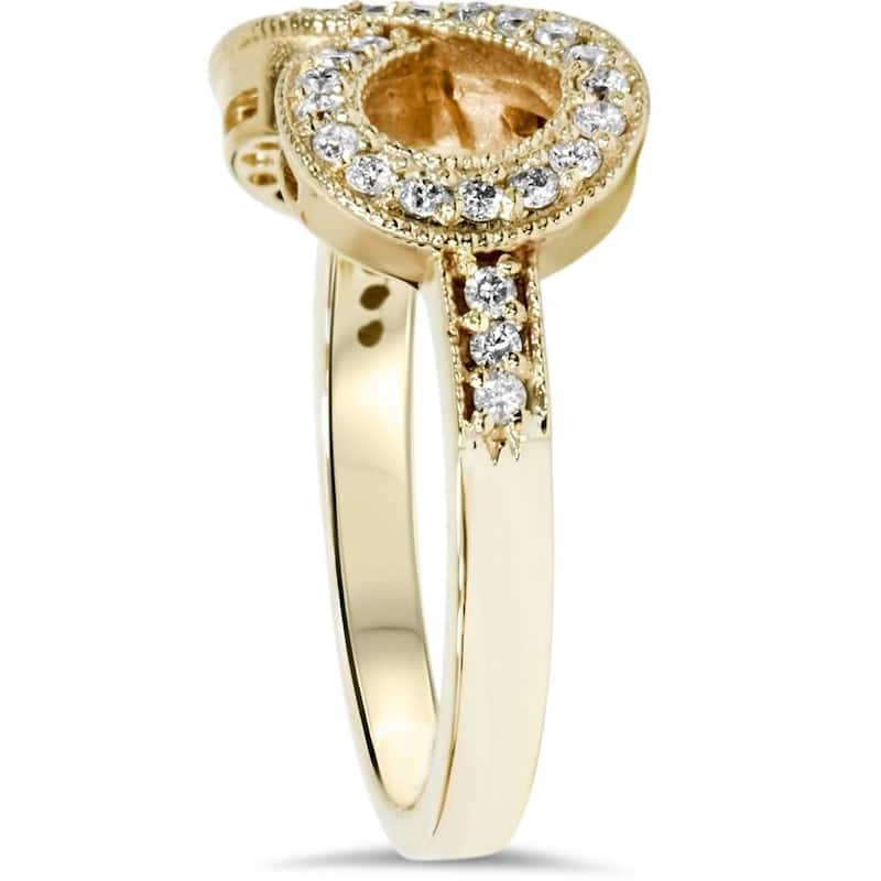 1/3ct Diamond Infinity Ring Yellow Gold