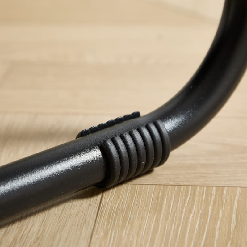 Patio Outdoor Lounge Chair with Ottoman, Comfy Sling Recliner Chair with Puffy Cushion and Foot Stool for Living Room