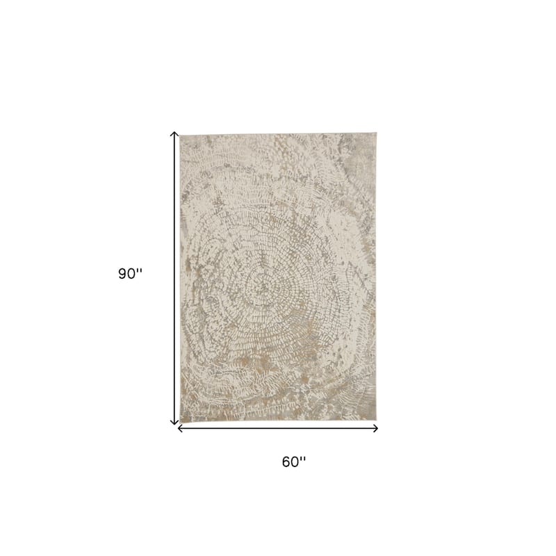 Vixec Abstract Modern Non Skid Woven Durable Area Rug By HomeRoots - 5' x 8'