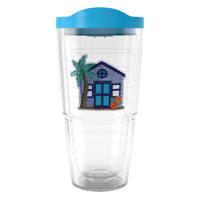 Tervis Beach House Retreat Collection Made in USA Double Walled Insulated Travel Tumbler, Curacao House - 24oz