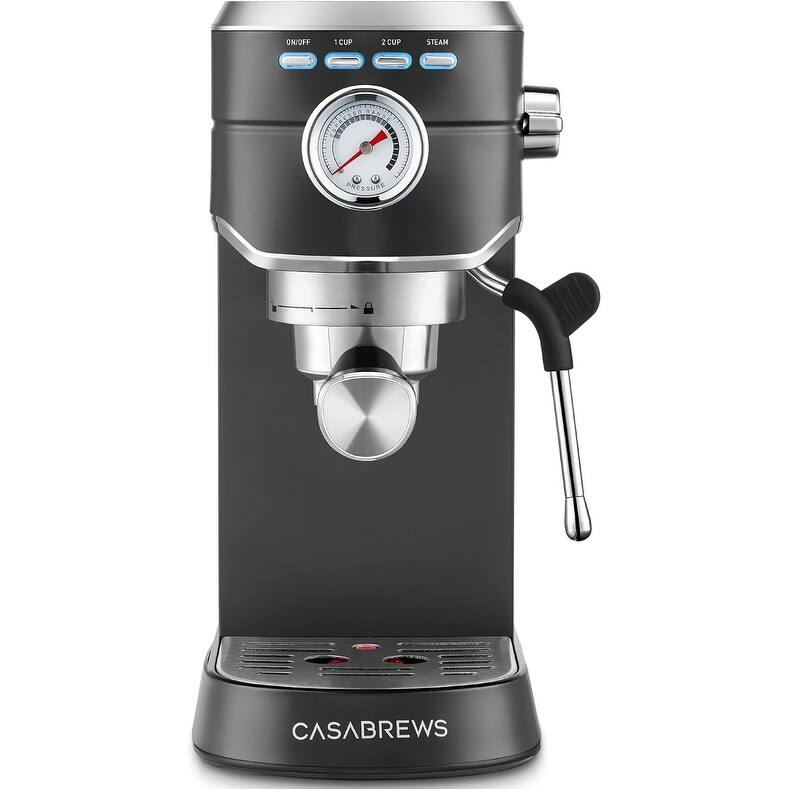 CASABREWS CM5418 Espresso Machine 20 Bar with Milk Frothing Steam Wand - Black