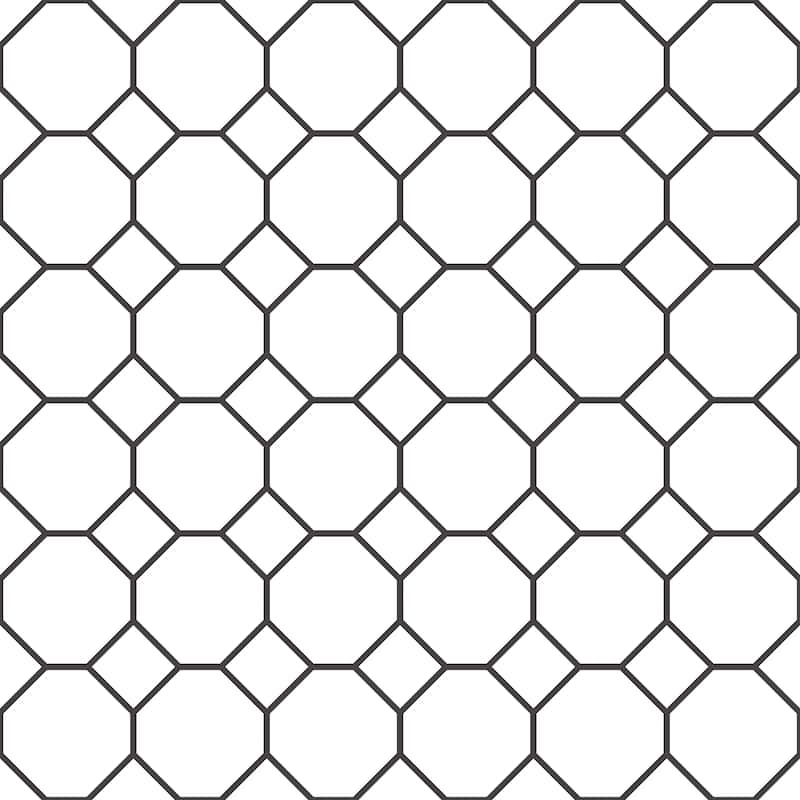 Galerie Wallcoverings Just Kitchens Bee Hive Vinyl on Non-woven Matte Wallpaper Roll - 33 feet x 21 inches - White