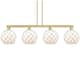 Option Brushed Brass / White Glass with White Rope