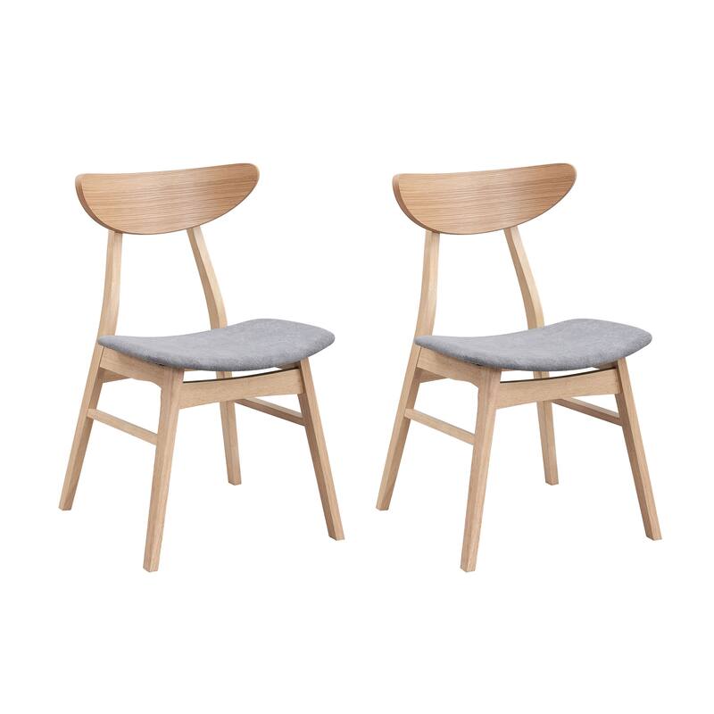 Modern Style 5-Piece Dining Set with Square Table and 4 Open Upholstered Dining Chairs