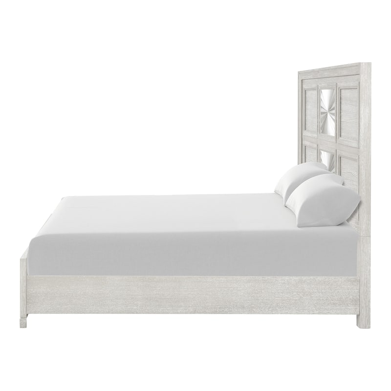 Furniture of America Jupiter 3-Piece Light Grey Wood Panel Bedroom Set