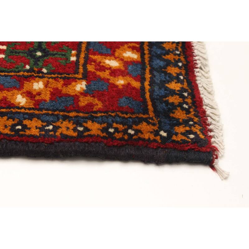 ECARPETGALLERY Hand-knotted Afghan Burnt Orange Wool Rug - 3'2 x 4'10