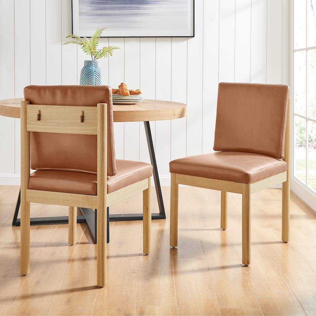 NPD Furniture Melvin Faux Leather Dining Side Chair (Set of 2)