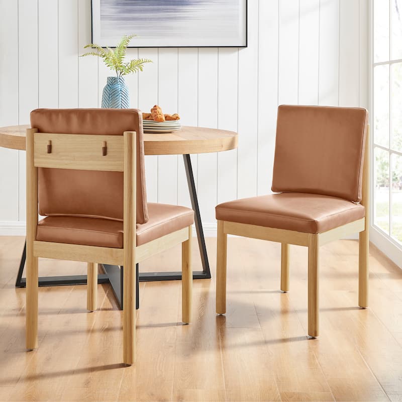 NPD Furniture Melvin Faux Leather Dining Side Chair (Set of 2)