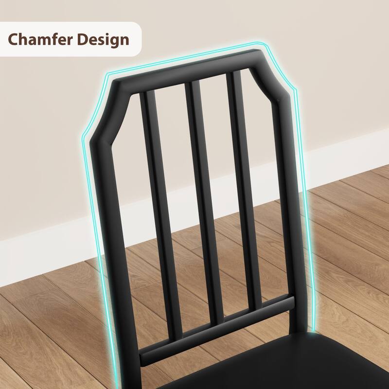 Kitchen Table Chairs Set With Comfortable PU Cushion
