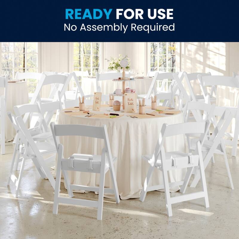 10Pk Kids Resin Folding Chair with Vinyl Padded Seat - 12.25"D x 13.25"W x 21"H