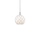 Option Polished Nickel / White Glass with White Rope