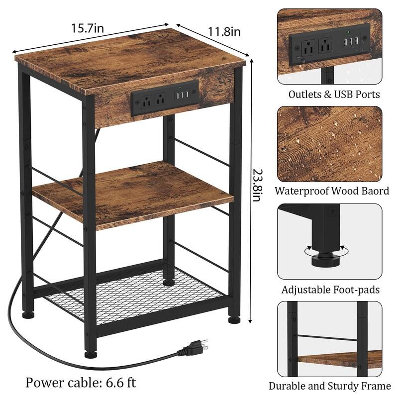 Nightstand with Charging Station