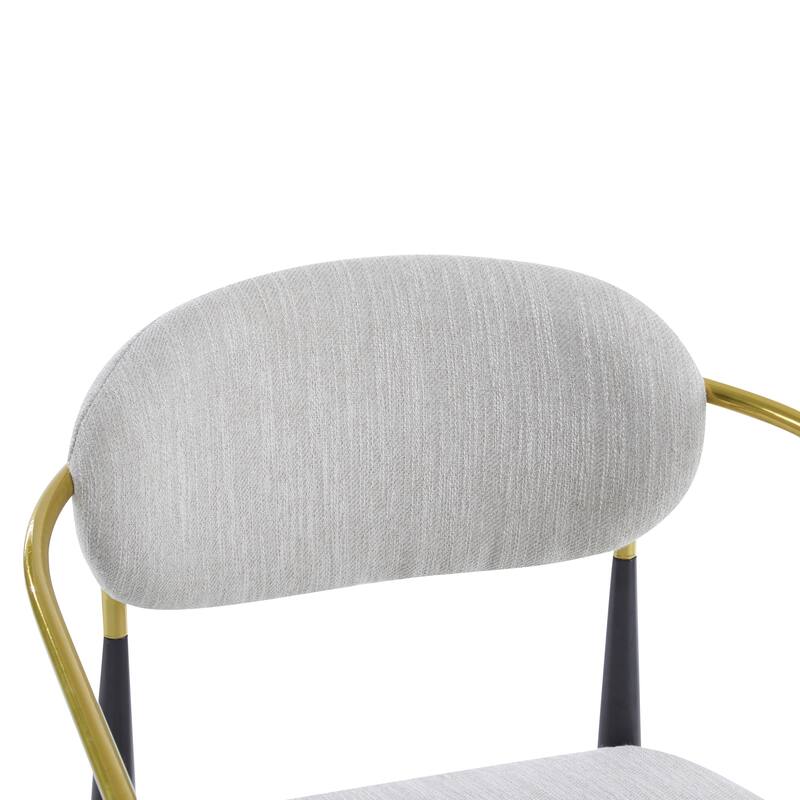 Roomfitters Mid-Century Modern Upholstered Accent Armchair with Metal Frame