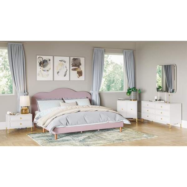 Blush top platform bed