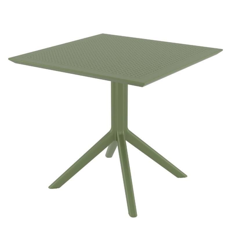 31" Olive Green Square Dining Table