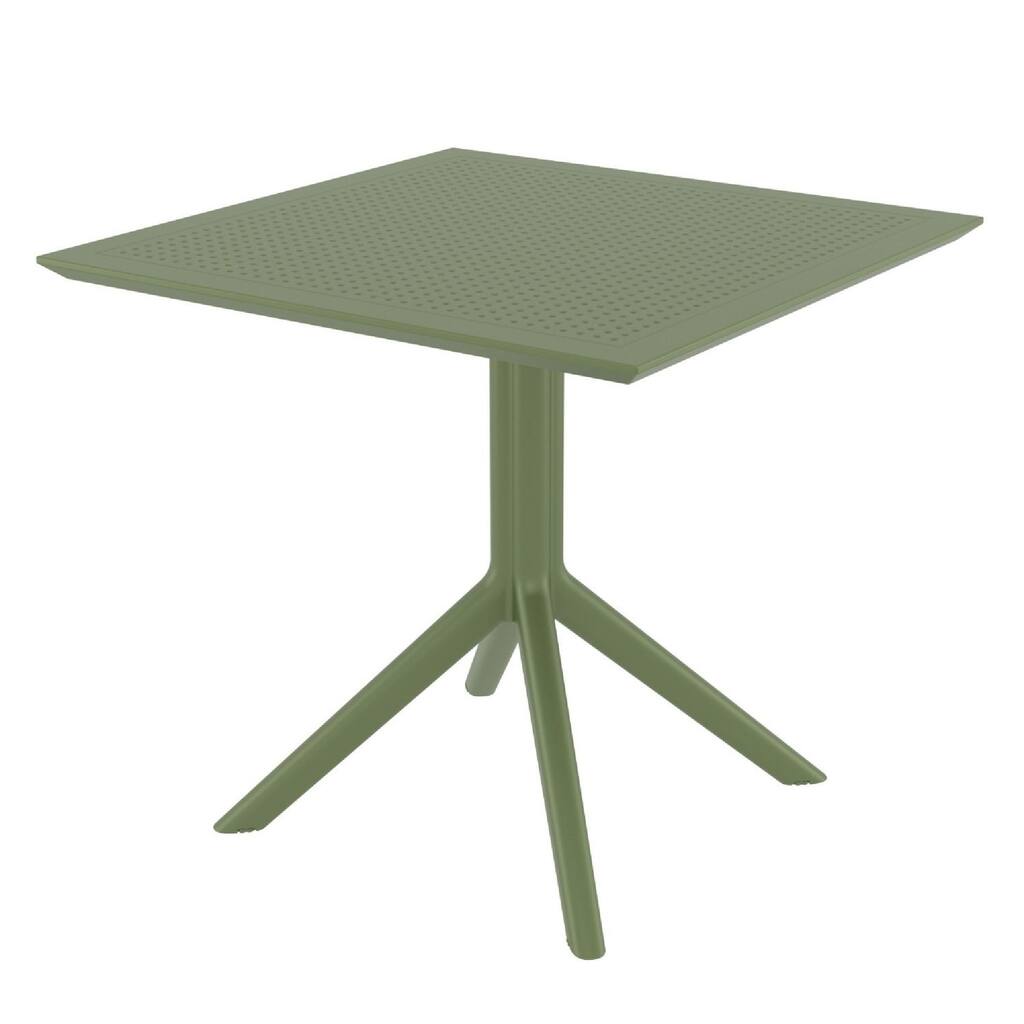31" Olive Green Square Dining Table