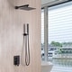 preview thumbnail 4 of 6, Lanbo Luxury Tub Shower System Wall Mounted Shower Faucet Mixer Black Shower Head Combo Set