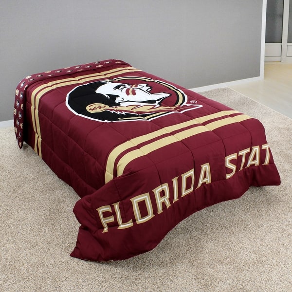 slide 2 of 6, Florida State Seminoles Reversible Big Logo Soft and Colorful Comforter