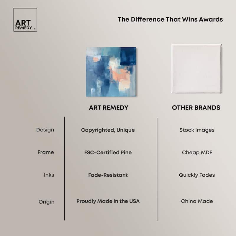 Whispering Blue II Canvas by Art Remedy, Gallery Wrapped