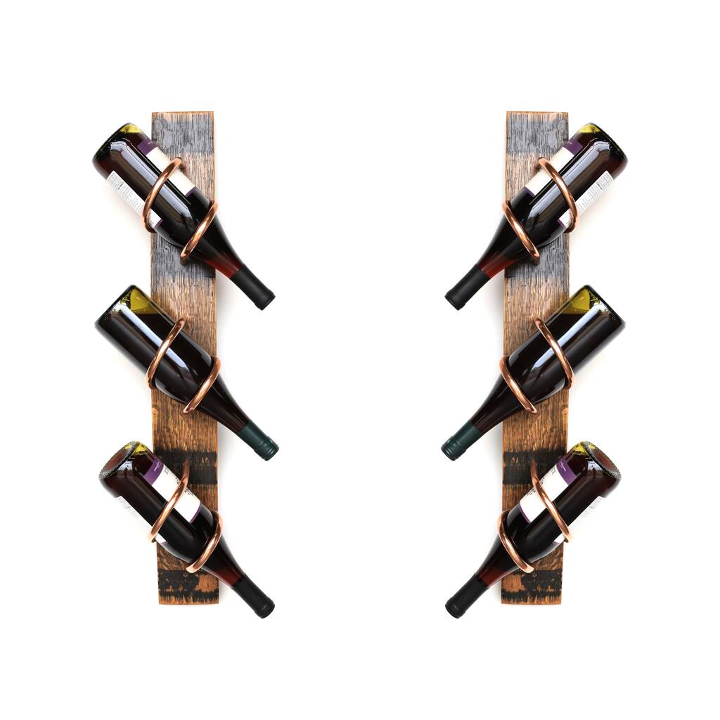 Handmade Whiskey Stave Wine Rack Set (USA)