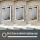 Wall Mounted Back Light Bathroom Framed LED Mirror Anti- Fog With Dimmable Light Touch Sensor And Memory Function