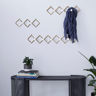 Gold Iron Glam Wall Hook (Set of 3) - 33 x 3 x 6