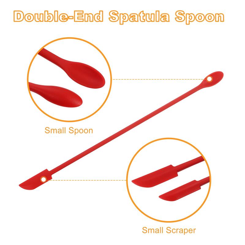 8pcs Silicone Spatula Cosmetic Spoon Makeup Brush Deep Bottle Scraper