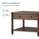 preview thumbnail 22 of 22, HULALA HOME Derk Transitional 47"W Spindle Fluted Rectangular Storage Coffee Table with Solid Wood Drawers