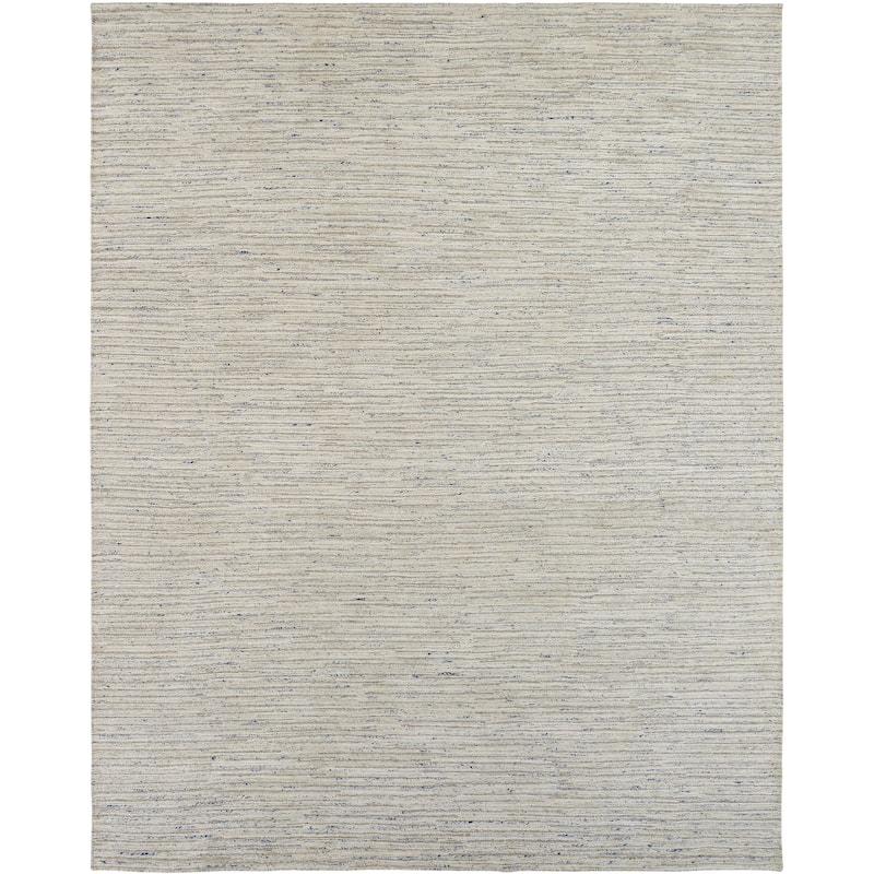 Modern Ivory Flatweave Weave 100% Viscose Area Rug - 12' x 15' - Ivory