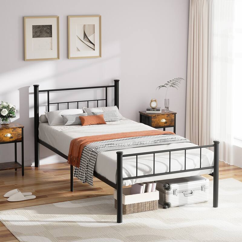 Futzca Bed Frame with Headboard and Footboard