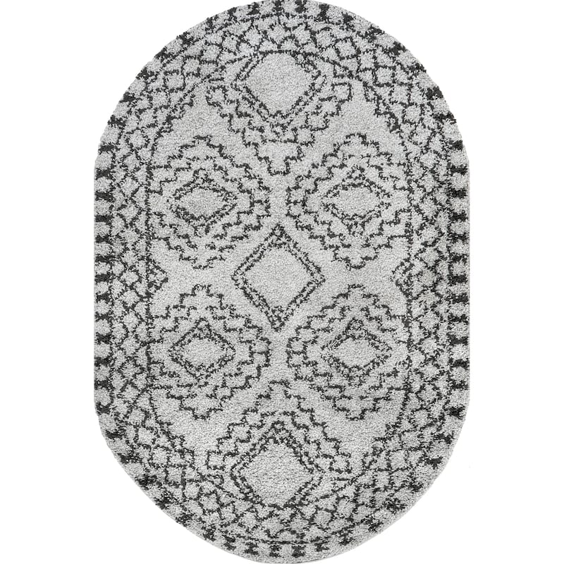 Nuloom Vasiliki Moroccan Shag Tasseled Area Rug