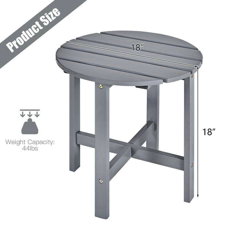 Round Patio Side Table Outdoor Bistro Table with Cruciform Structure