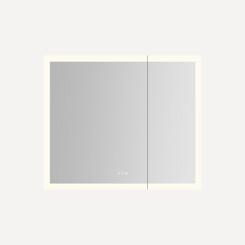 Robern AR3630D4FP2LP AiO Reserve 35-1/4" x 30" Lighted Frameless - Mirror - Mirrored Finish