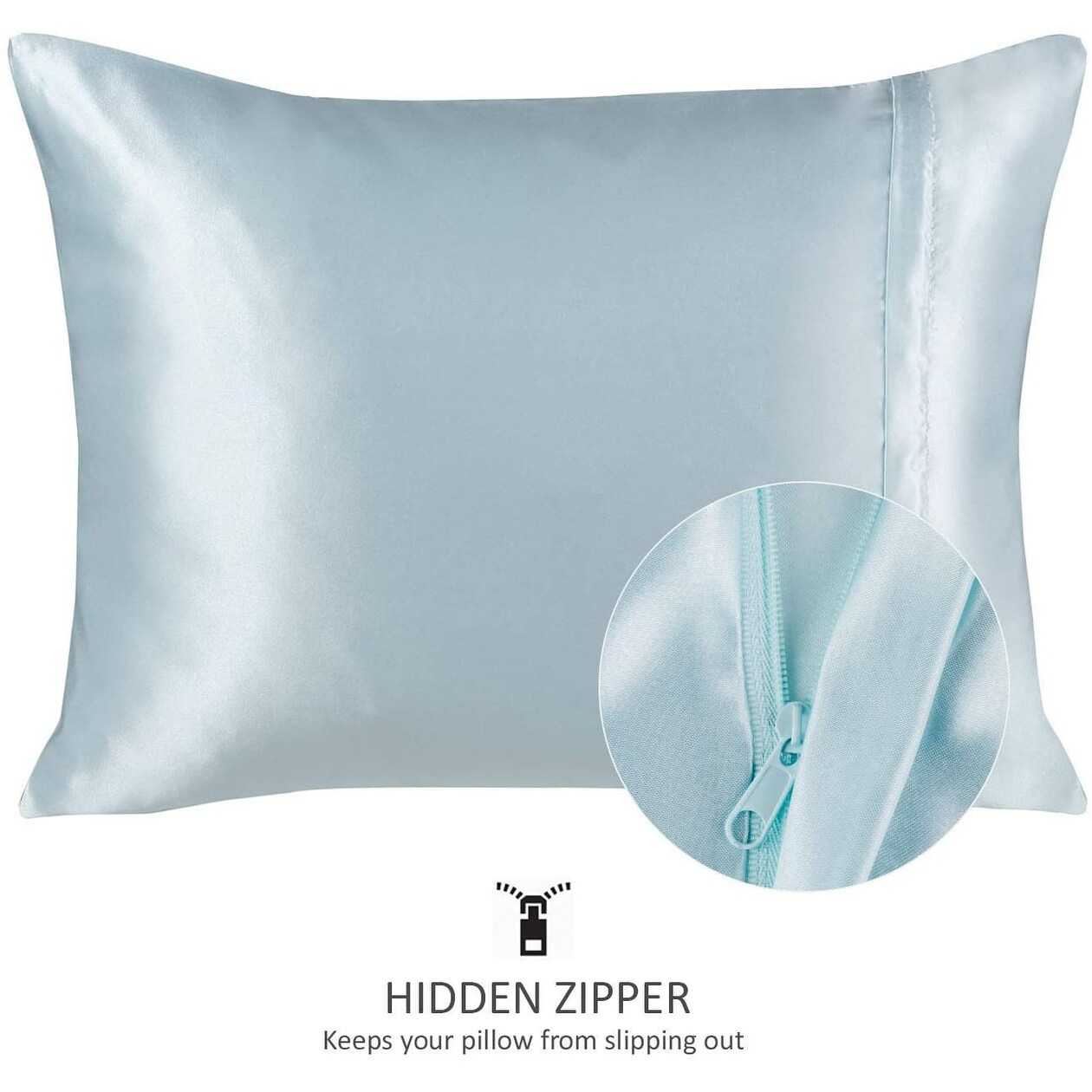 Sweet dreams luxury satin pillowcase with zipper top