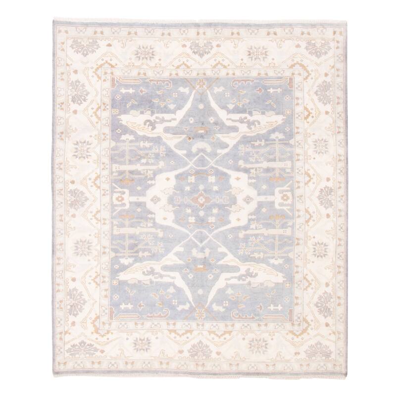 ECARPETGALLERY Hand-knotted Royal Oushak Grey Wool Rug - 8'3 x 9'10