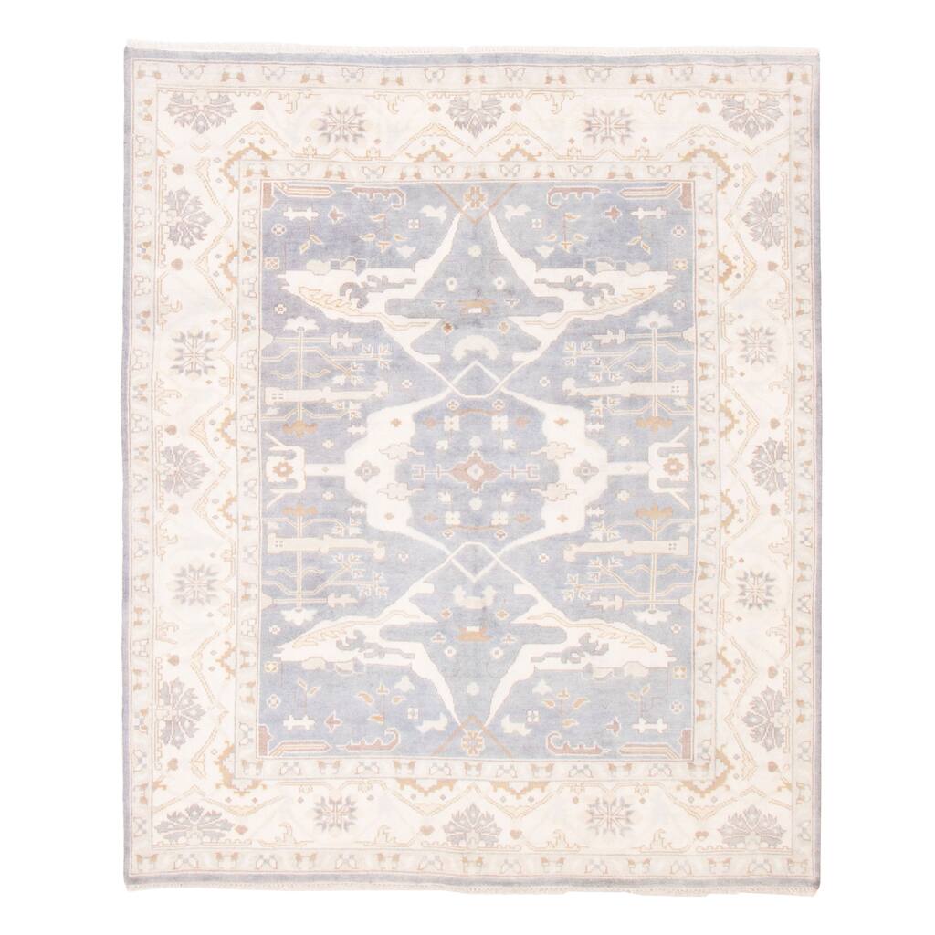 ECARPETGALLERY Hand-knotted Royal Oushak Grey Wool Rug - 8'3 x 9'10