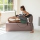 preview thumbnail 33 of 39, Avana Kami Convertible Chaise / Yoga & Massage - 2-In-1 Ottoman with Concealed Fold Out Yoga Lounge Chair, Microvelvet