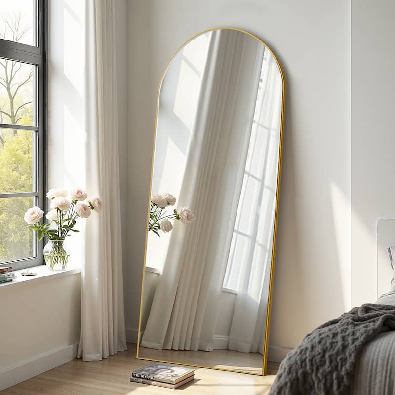 Aluminum Alloy Fine Edge Right Angle Full Length Mirror