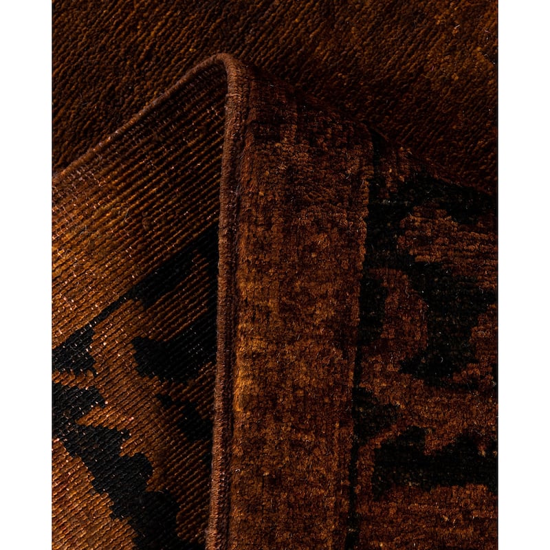 Overdyed One-of-a-Kind Hand-Knotted Area Rug - Brown - 3' 0" x 11' 5"