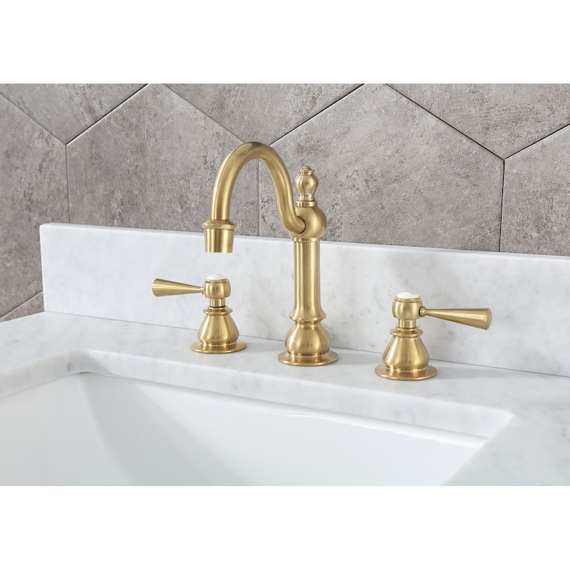 Madison 60-inch Blue Double Sink Carrara White Marble Vanity