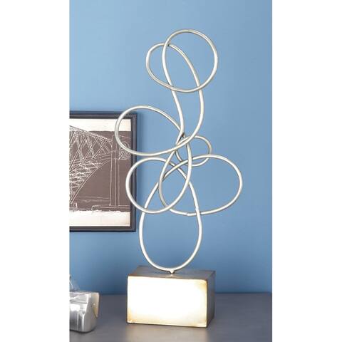 Silver Iron Contemporary Sculpture Transportation 22 x 10 x 4 - 10 x 4 x 22