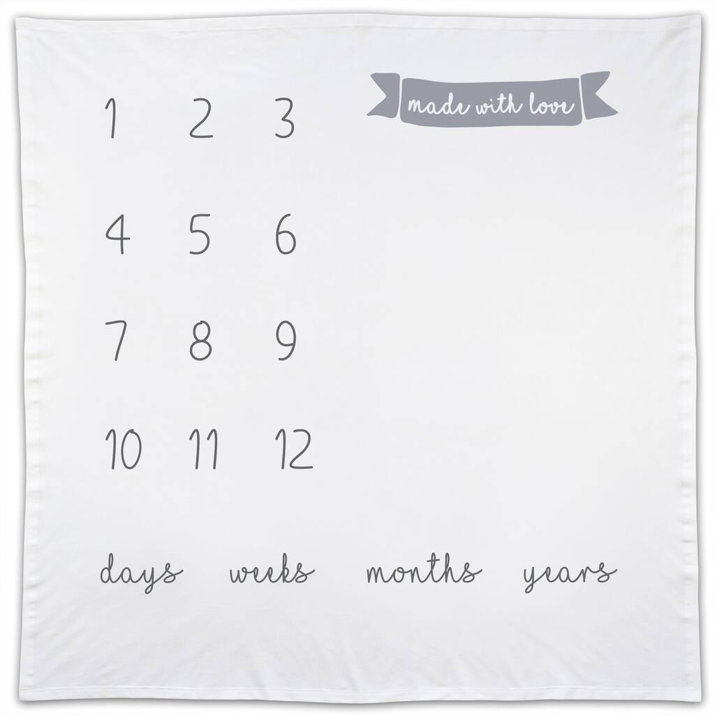 Hello Spud Milestone Little Photo Blanket - 44" x 44"