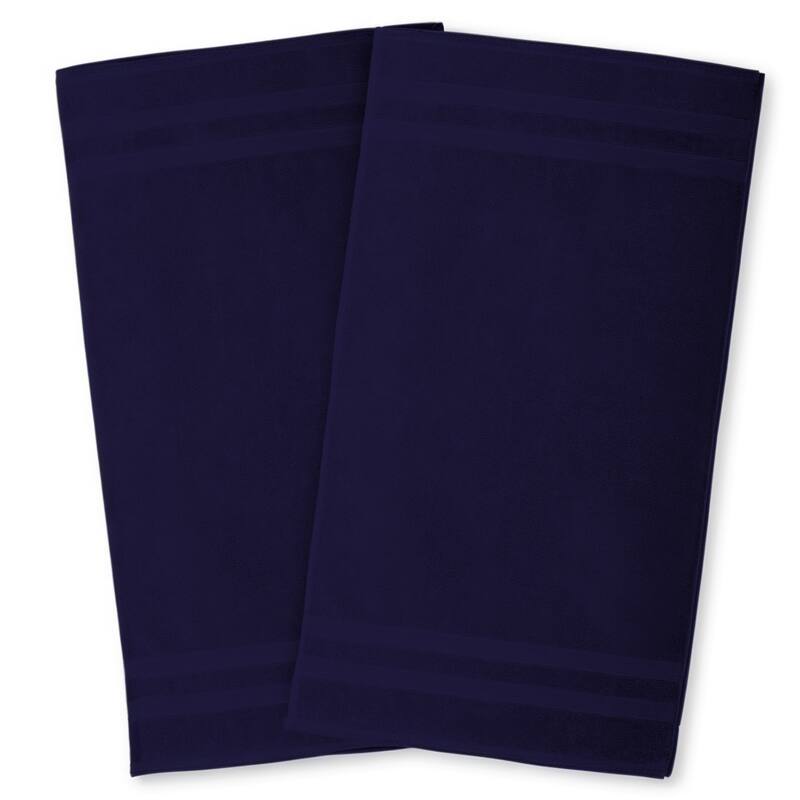 Fabstyles Camelot Bath Mat 600 GSM Zero-Twist Cotton Set of 2 - Navy