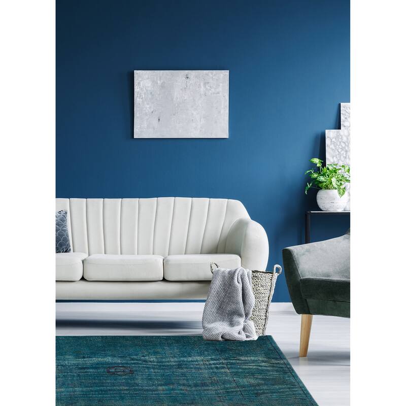 ECARPETGALLERY Hand-knotted Color Transition Dark Teal Wool Rug - 5'8 x 8'9